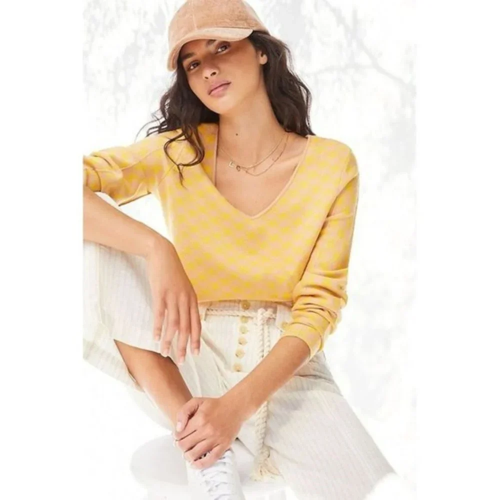 Anthropologie Honey Maeve Lupita V-Neck Sweater. SZ M - Picture 1 of 3